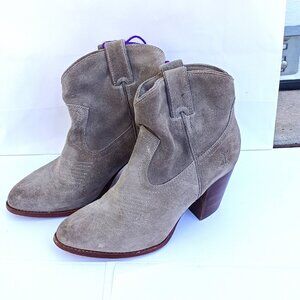 Frye Suede Booties Gray Size 6